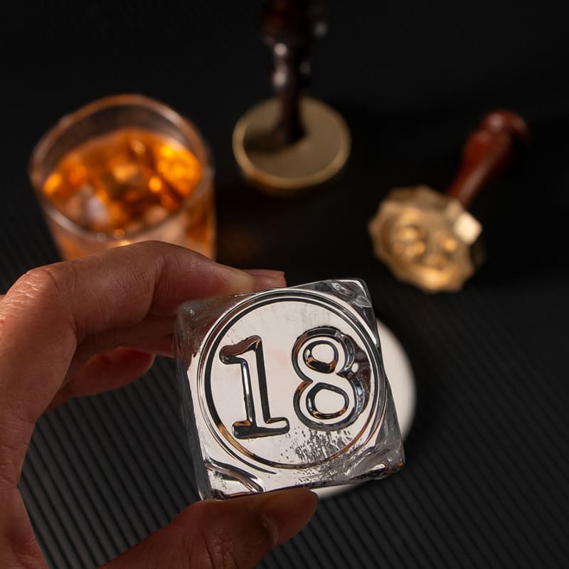 Personalized Ice Cube Stamp with Handle for Parties and Events