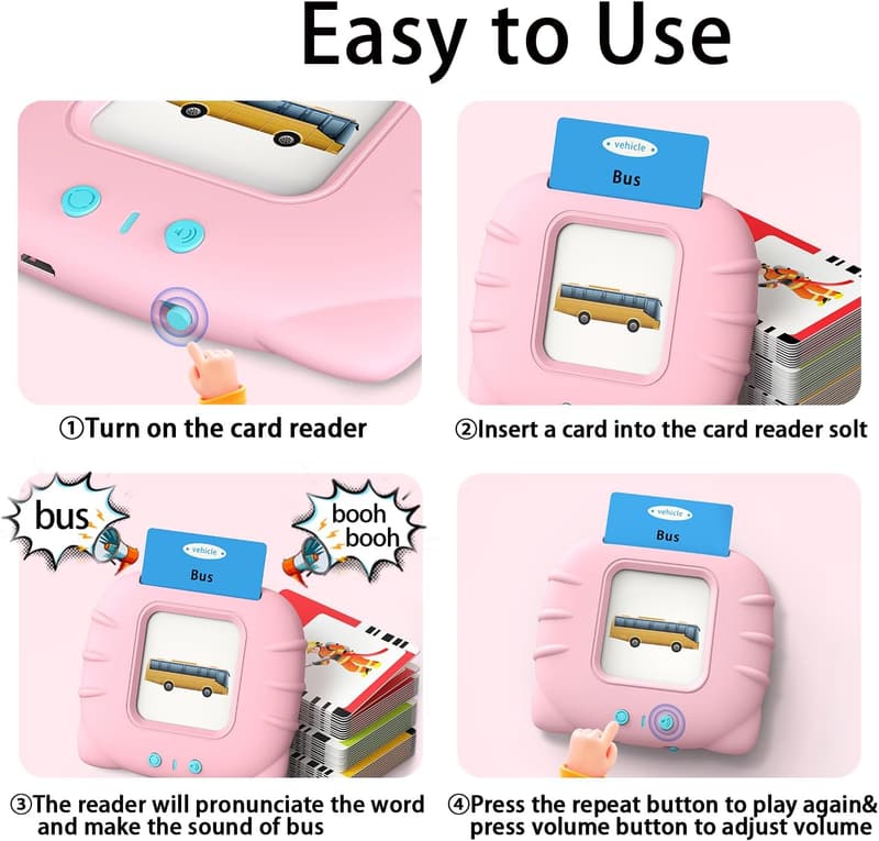 Educational Talking Flash Cards for Toddlers Ages 2-5