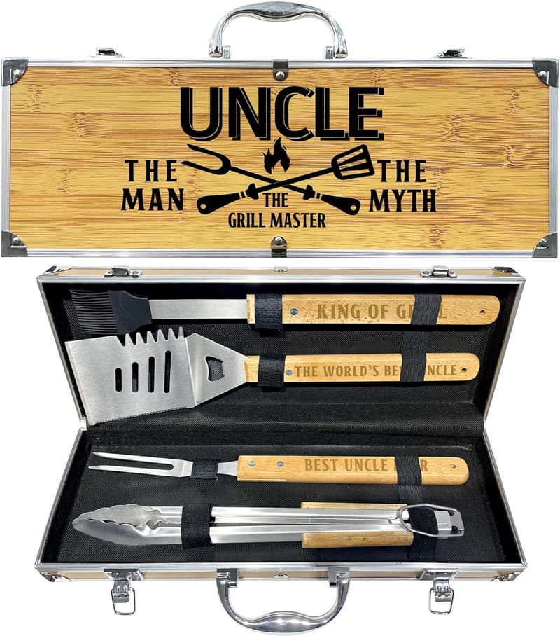 Father's Day Uncle Gift - Heavy Duty BBQ Grilling Tools Set