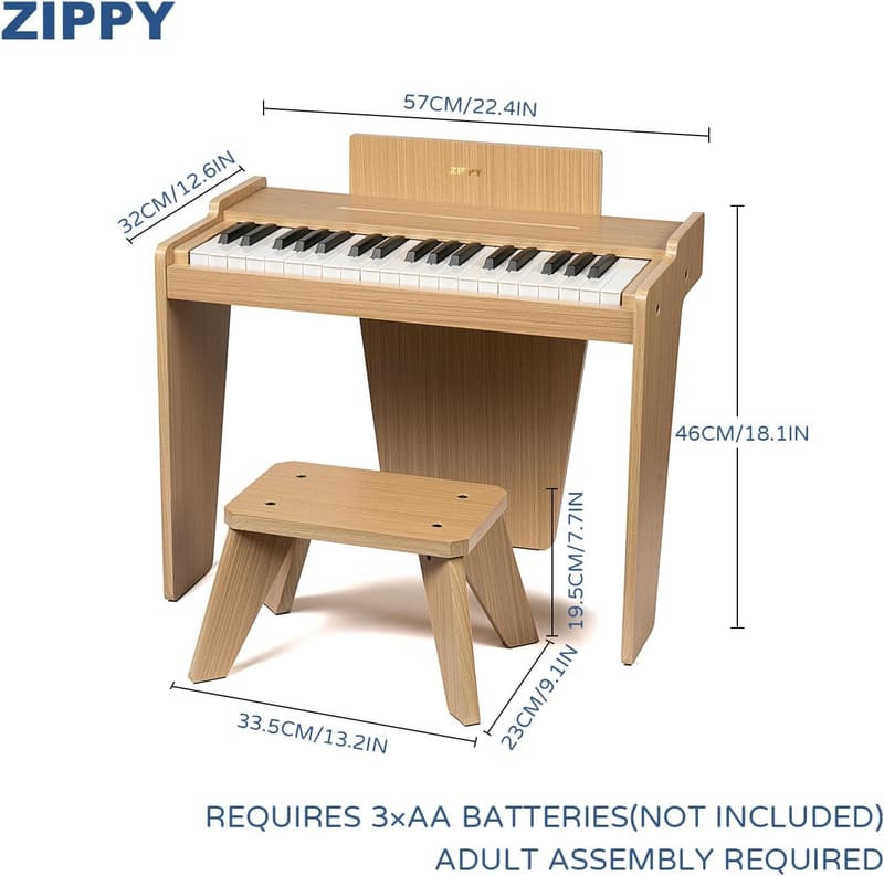 Kids Digital Piano Keyboard – 37 Keys Educational Instrument