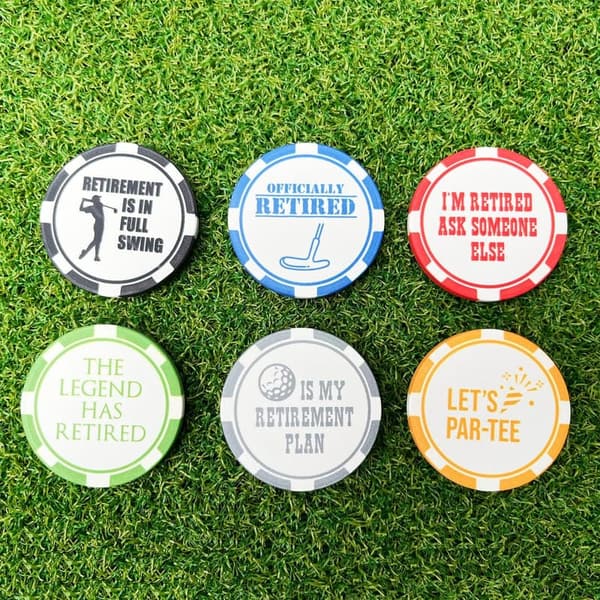 Poker Chip Golf Ball Marker Set - Unique Golf Gift
