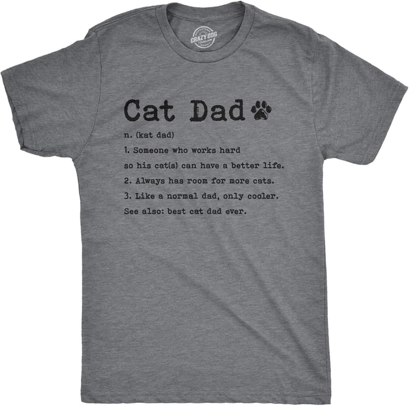 Funny Cat Dad Graphic Tee for Father's Day