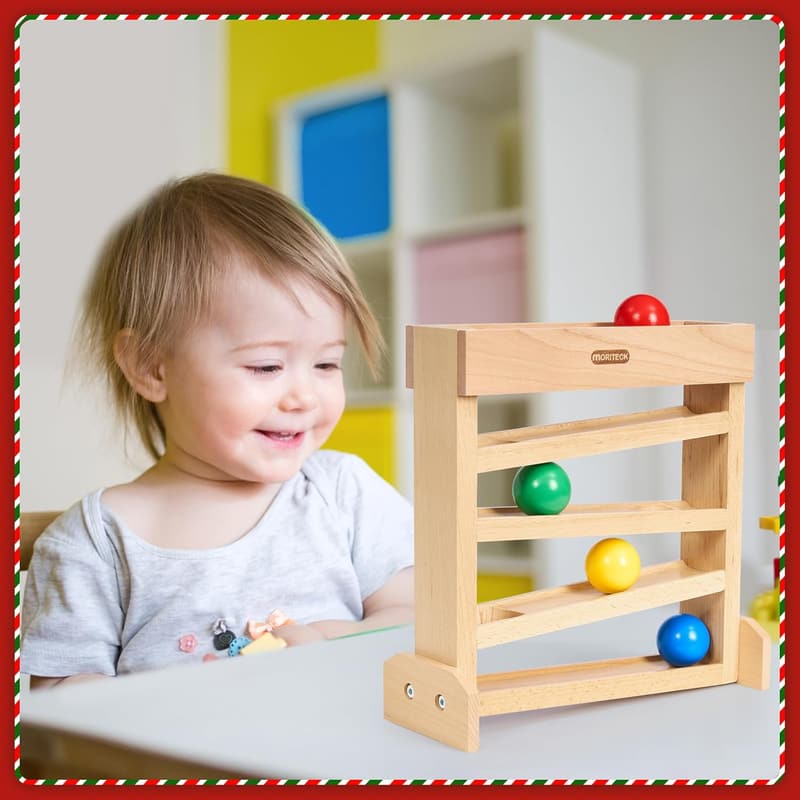 Wooden Ball Drop Toy for Toddlers - Early Developmental Gift