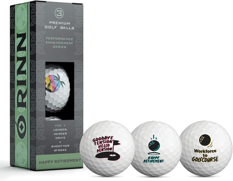 Retirement Gift: O'RINN Funny Golf Balls (3-Pack)