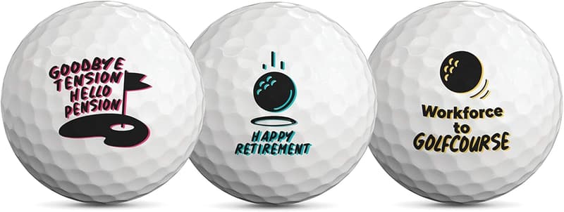 Retirement Gift: O'RINN Funny Golf Balls (3-Pack)