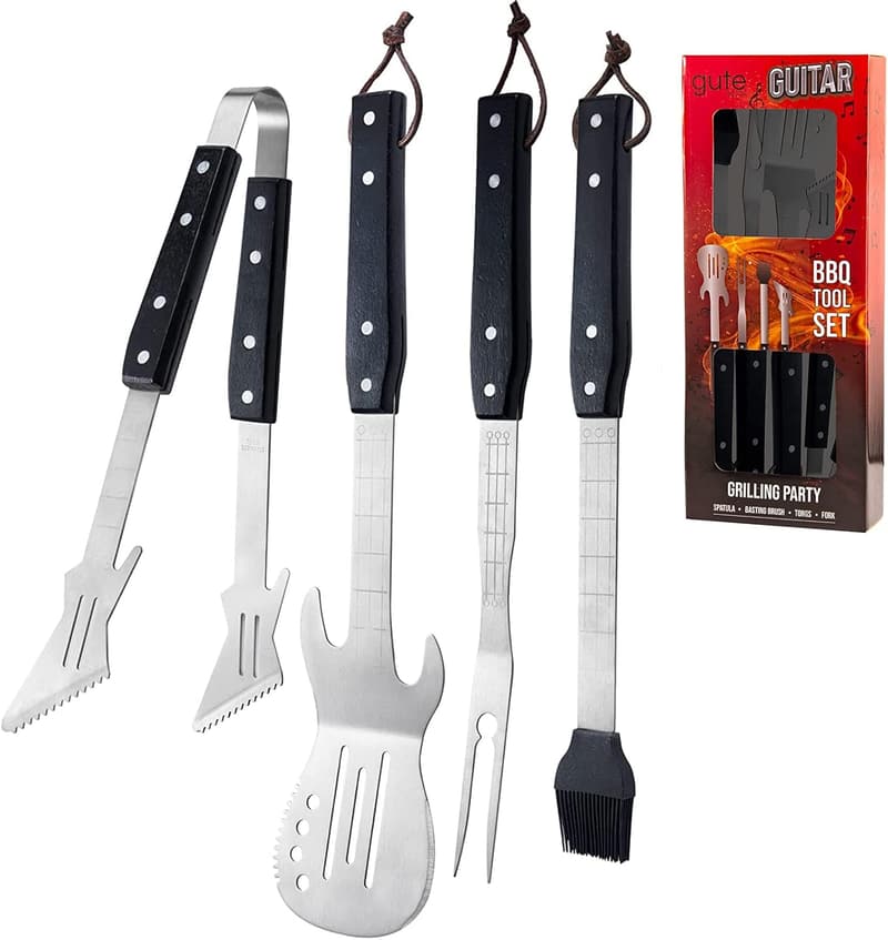Father's Day BBQ Grilling Set - 4-Piece Stainless Steel Tools