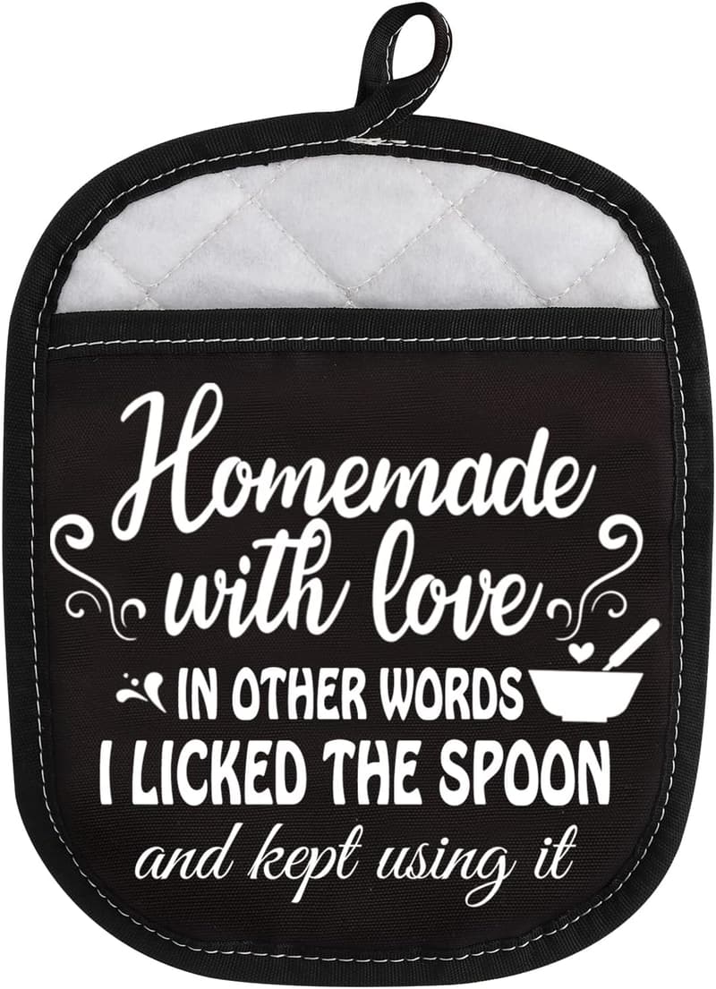 Lover's Pot Holder - I Licked The Spoon Design
