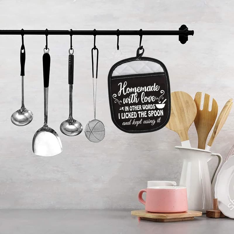 Lover's Pot Holder - I Licked The Spoon Design