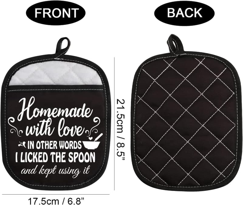 Lover's Pot Holder - I Licked The Spoon Design