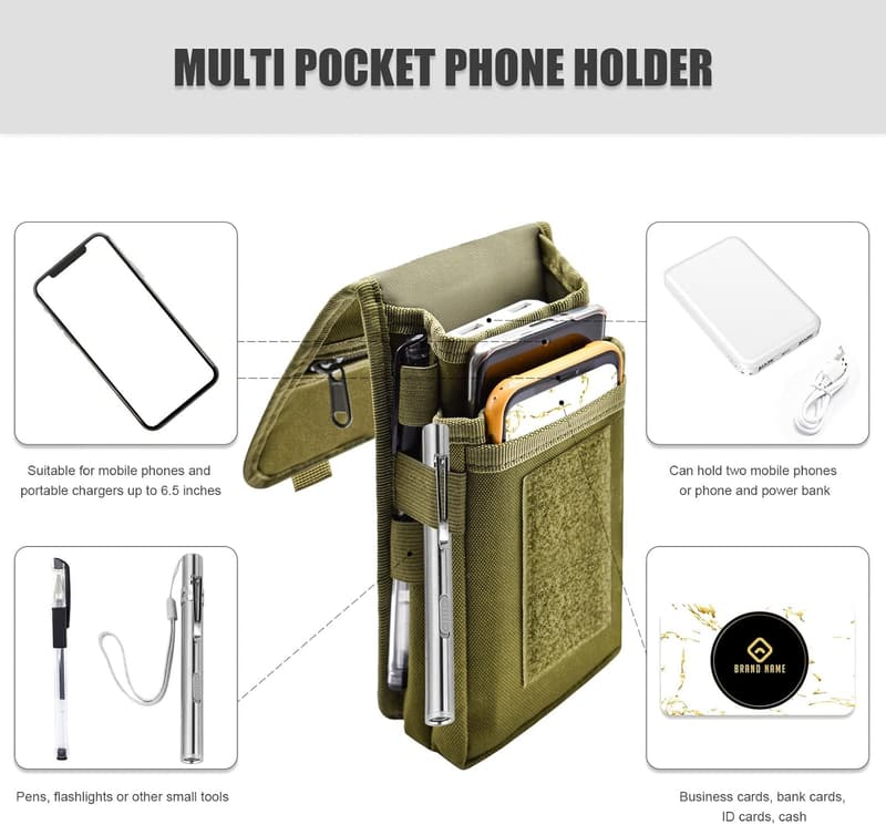 Multi-Purpose Tactical Phone Holster for Work & Outdoor Use