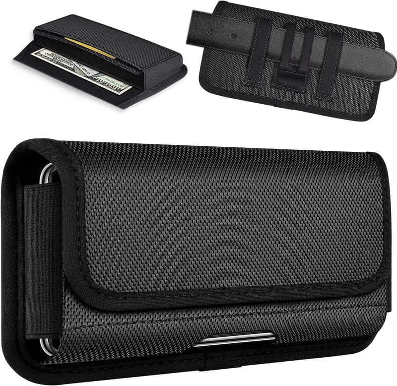 Men's Black Nylon Phone Holster for iPhone & Galaxy Models