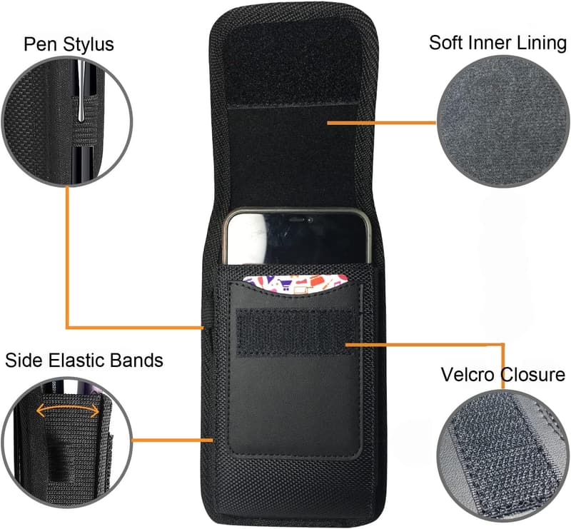 Nylon Cell Phone Holster Pouch for iPhone & Samsung Models