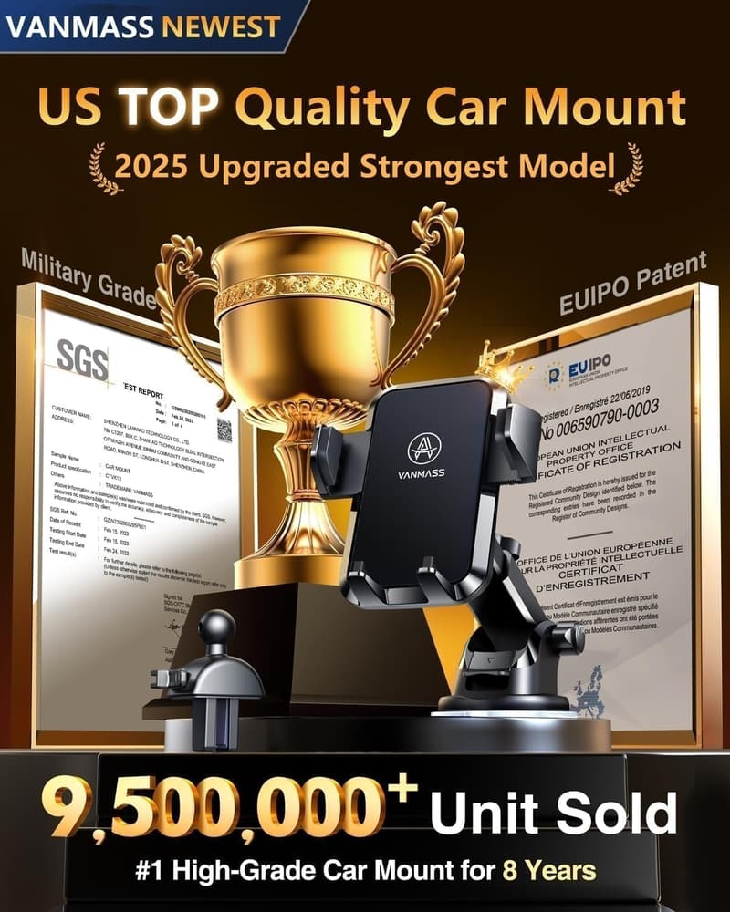 2025 Upgraded Military-Grade Car Phone Holder for Dashboard