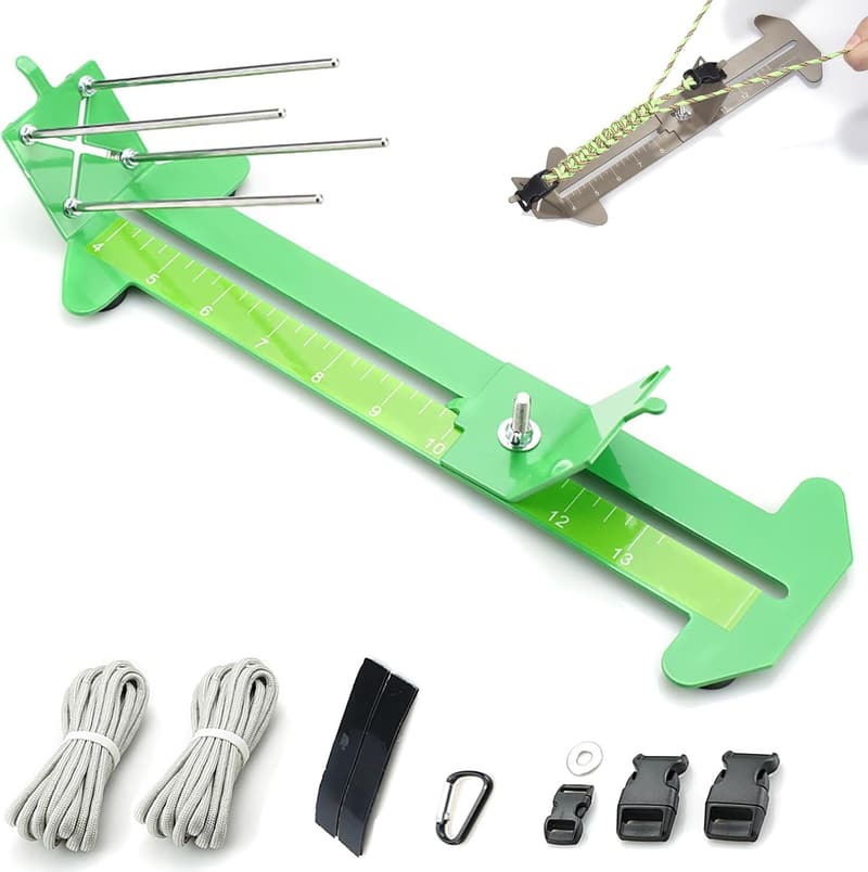 Adjustable Paracord Jig Bracelet Making Kit with 2 Cords and 3 Buckles