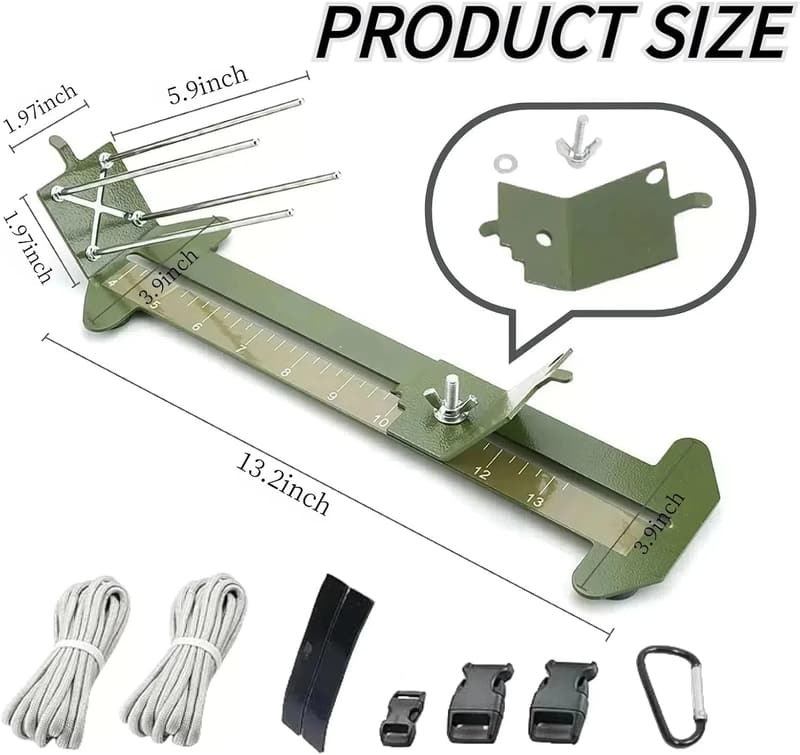 Adjustable Paracord Jig Bracelet Making Kit with 2 Cords and 3 Buckles