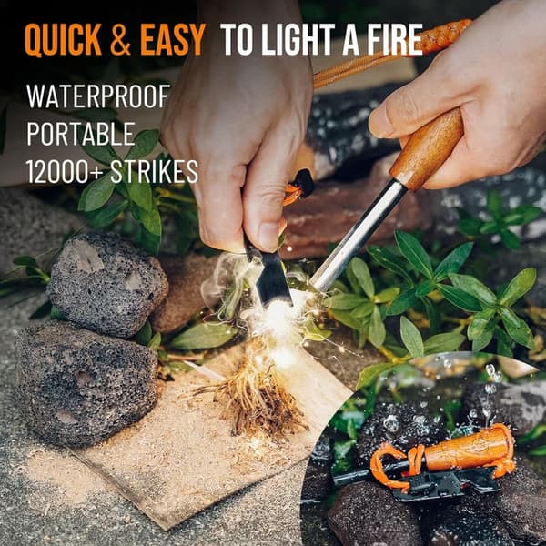 Outdoor Fire Starter Survival Kit for Camping & Hiking
