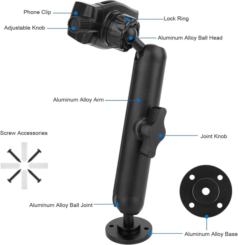 Universal 360° Adjustable Phone Holder for Car & Wall