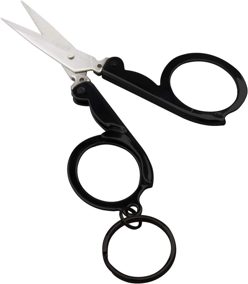 Portable Stainless Steel Mini Folding Scissors Keychain