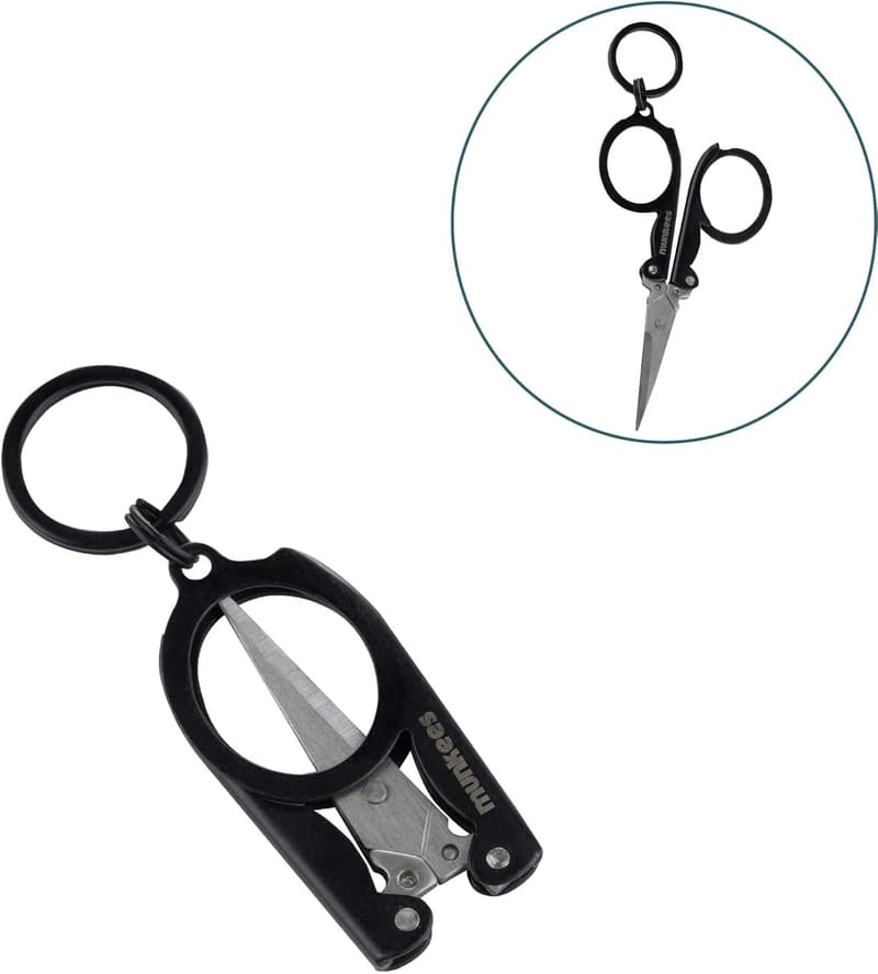 Portable Stainless Steel Mini Folding Scissors Keychain