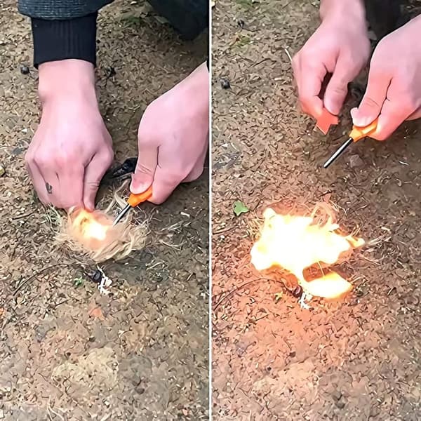 Waterproof Fire Starter Stick with Striker and Whistle for Camping