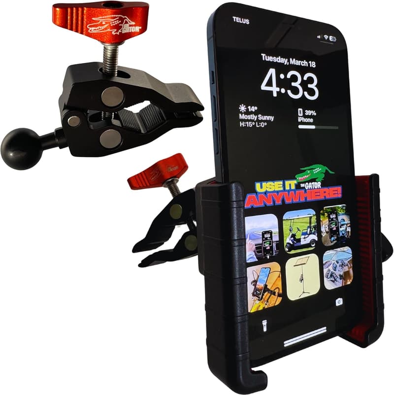 Universal All-Metal Phone Holder for Cars, ATVs, and More