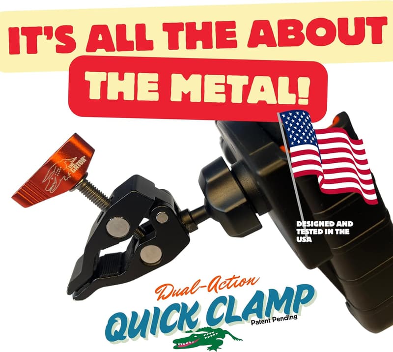 Universal All-Metal Phone Holder for Cars, ATVs, and More