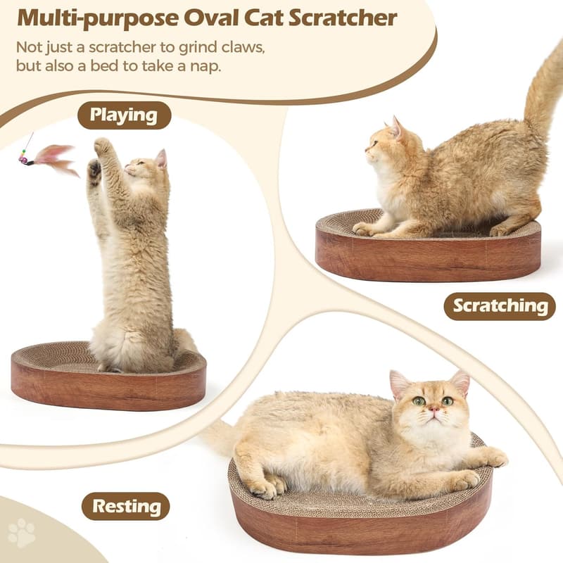 Durable Cardboard Cat Scratching Pad for Indoor Cats
