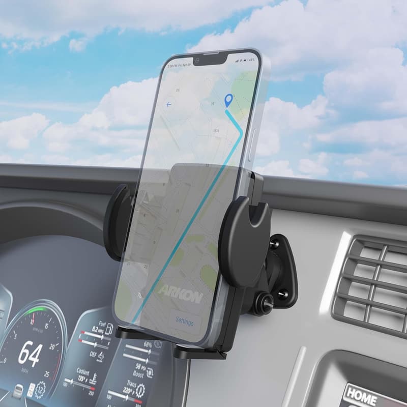Universal Adhesive Phone Holder for Cars and Trucks - Secure Grip