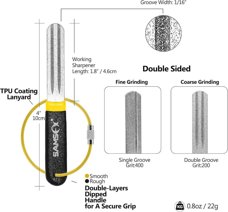 Portable Double-Sided Fishing Hook Sharpener - 2 Pack
