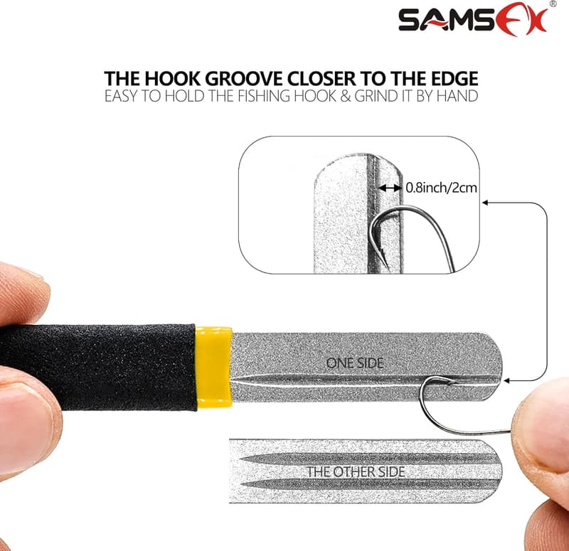 Portable Double-Sided Fishing Hook Sharpener - 2 Pack