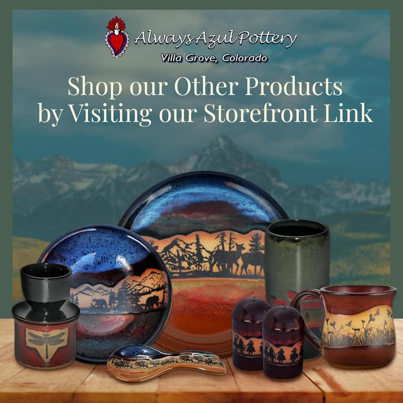 Handmade Ceramic Travel Mug - Large Azulscape Glaze Tumbler