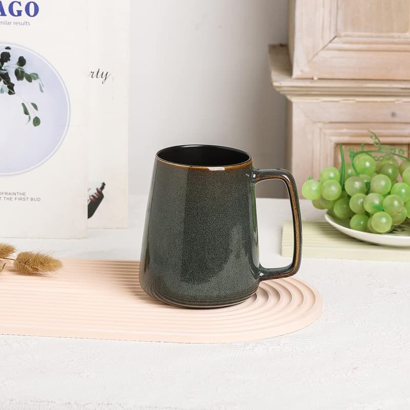 Extra Large 24 oz Green Coffee Mug with Large Handle