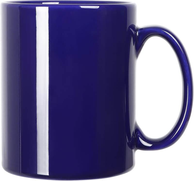 Extra Large Blue Ceramic Coffee Mug for Office & Home