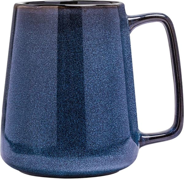 Oversized 24 Oz Ceramic Coffee Mug with Big Handle, Blue