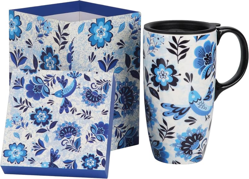 Liberty 17oz Ceramic Coffee Mug with Lid