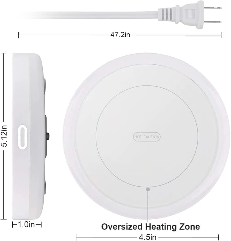Gravity-Induction Coffee Mug Warmer for Office Use