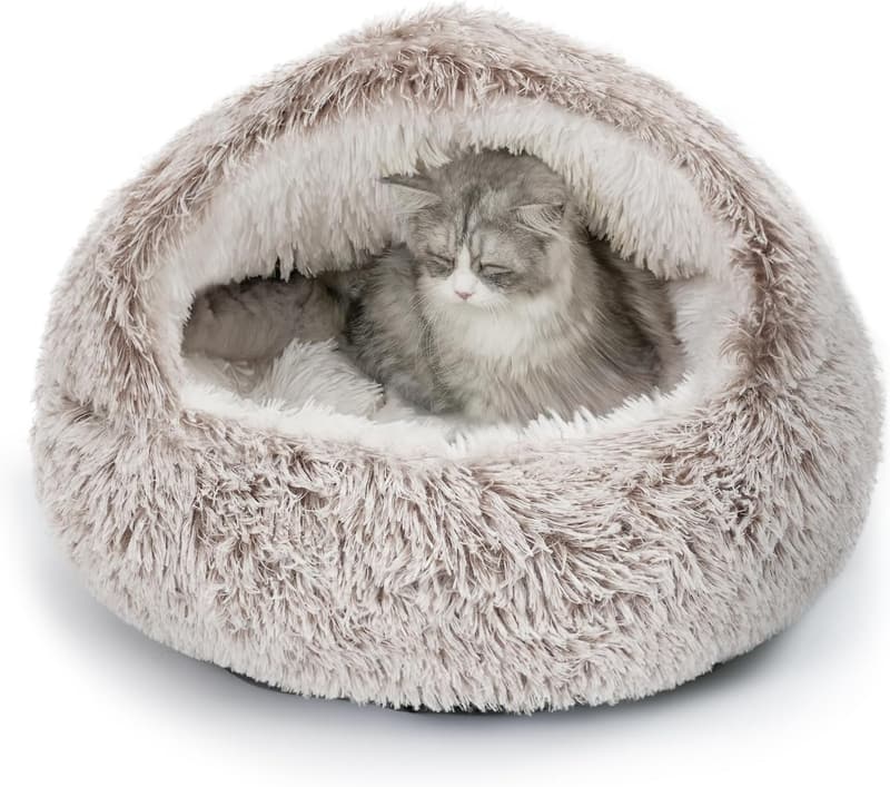 Cozy Self-Warming Cat Bed with Removable Cover