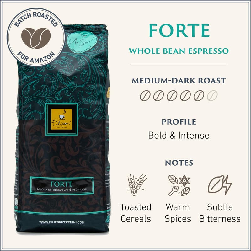 Italian Medium Roast Coffee Beans - Premium Arabica & Robusta Blend, 1 KG