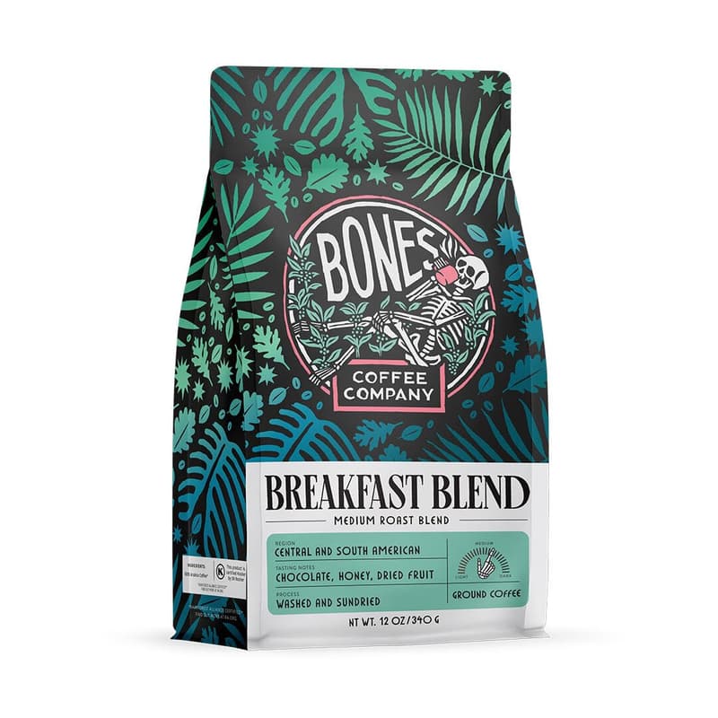 Breakfast Blend Medium Roast Low Acid Whole Bean Coffee - 12 Oz