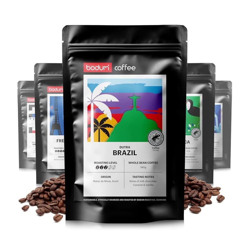 Bodum Whole Bean Brazil Coffee, 12oz - Roasted in Denmark