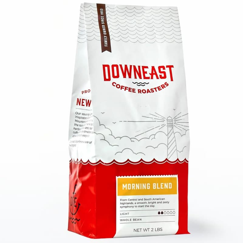 Morning Breakfast Blend Whole Bean Coffee - Light Roast, 100% Arabica (2lb)