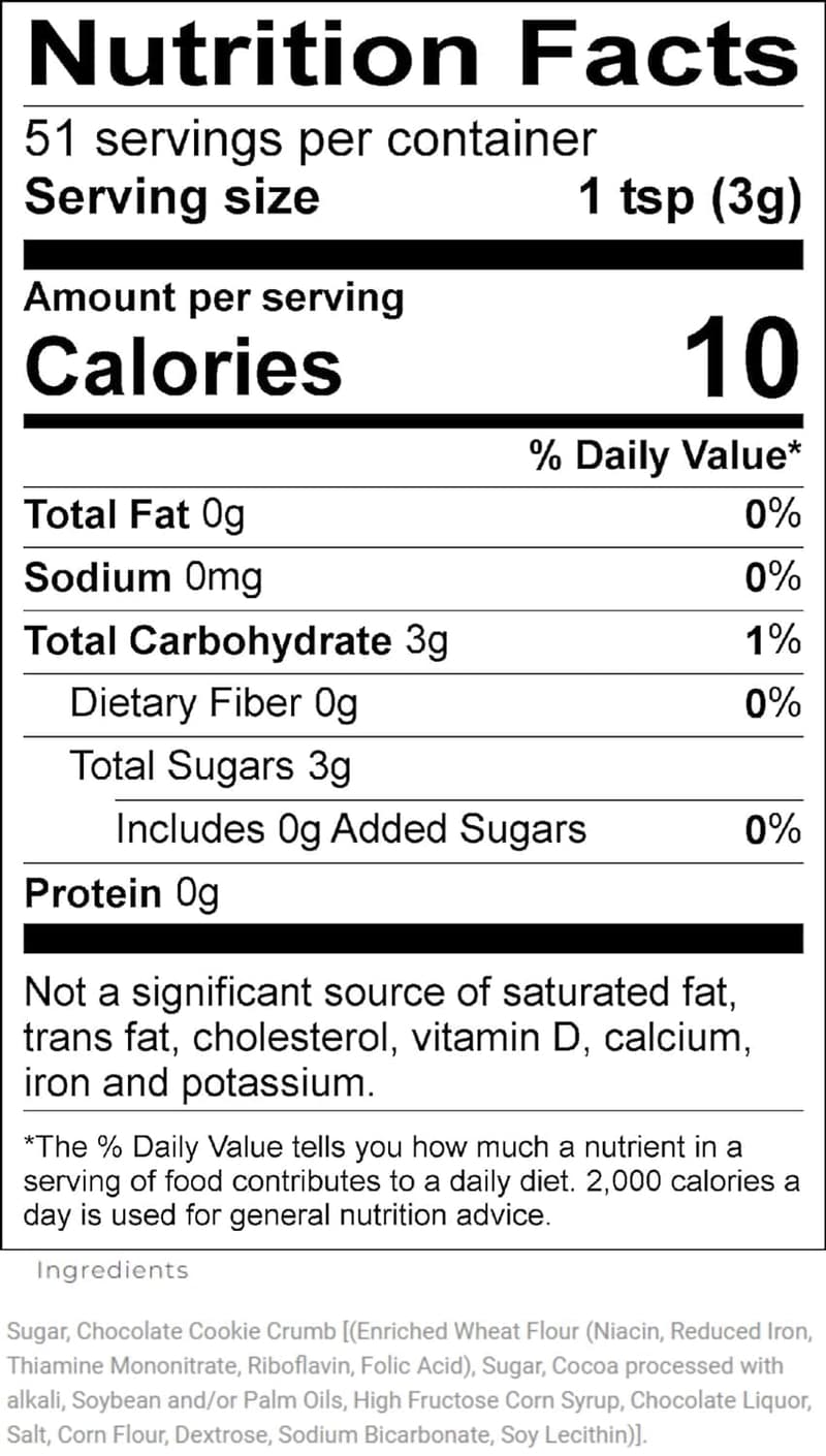 Vegan Cookies & Cream Coffee Topper, 5.5oz Flavor Enhancer