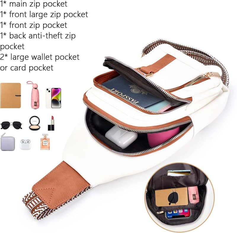 Mother's Day Leather Crossbody Sling Bag for Women