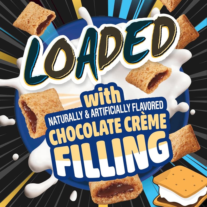 S'mores Crispy Cereal with Chocolate Filling, Family Size 18.1 oz