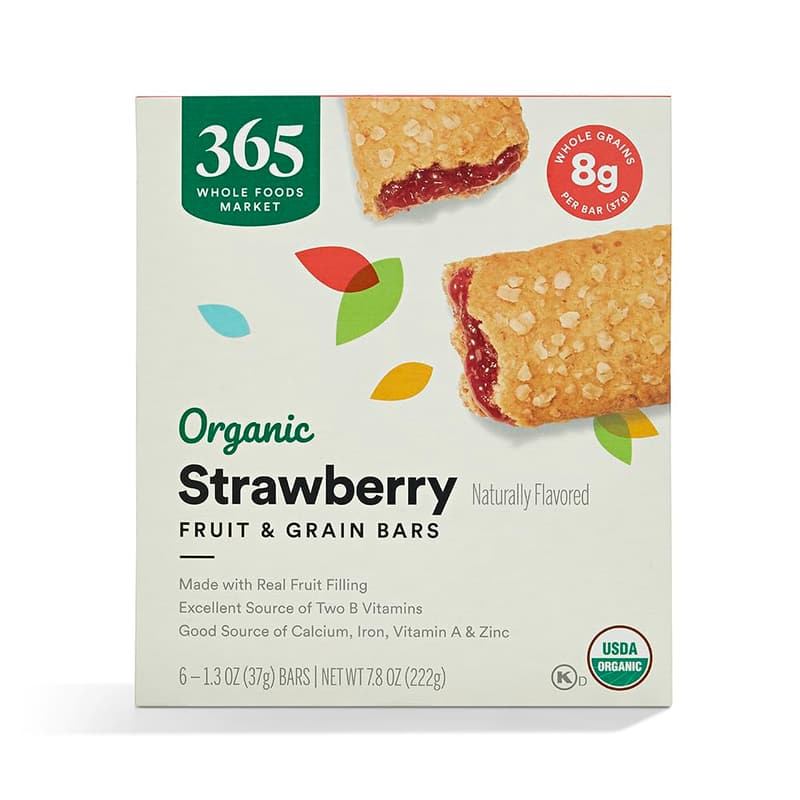Organic Strawberry Cereal Bars, 6 Count - 7.8 oz
