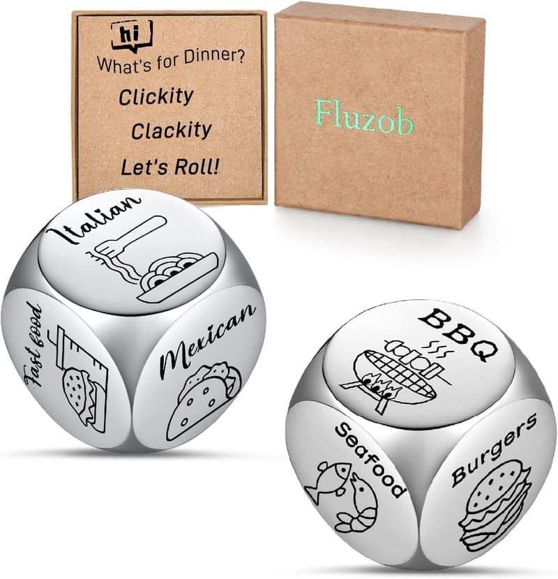 Funny Food Decision Dice for Couples' Date Night