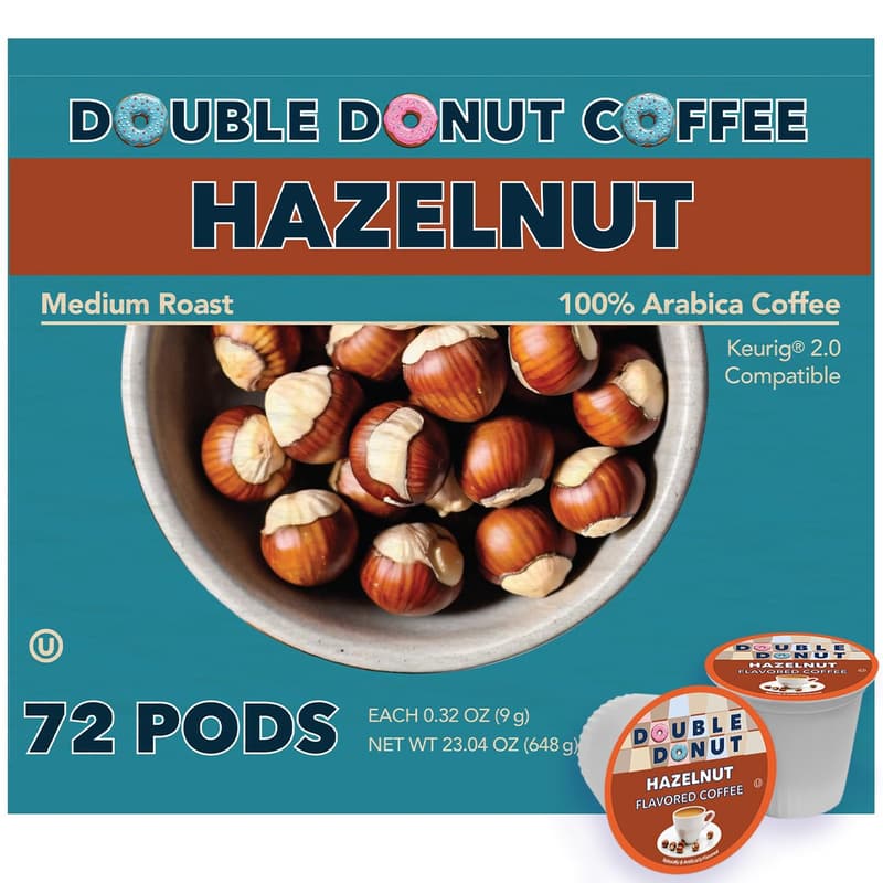 Hazelnut Coffee Pods for Keurig, Medium Roast, 72 Count
