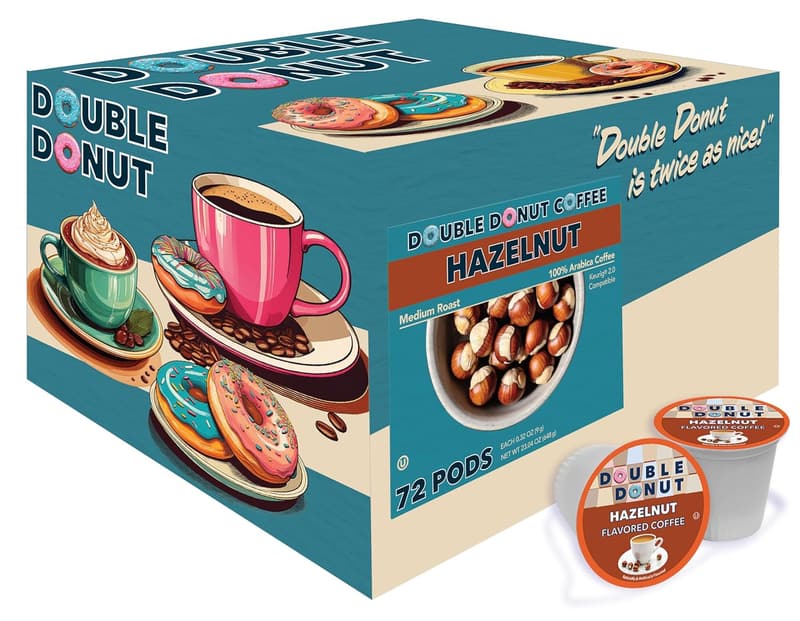 Hazelnut Coffee Pods for Keurig, Medium Roast, 72 Count