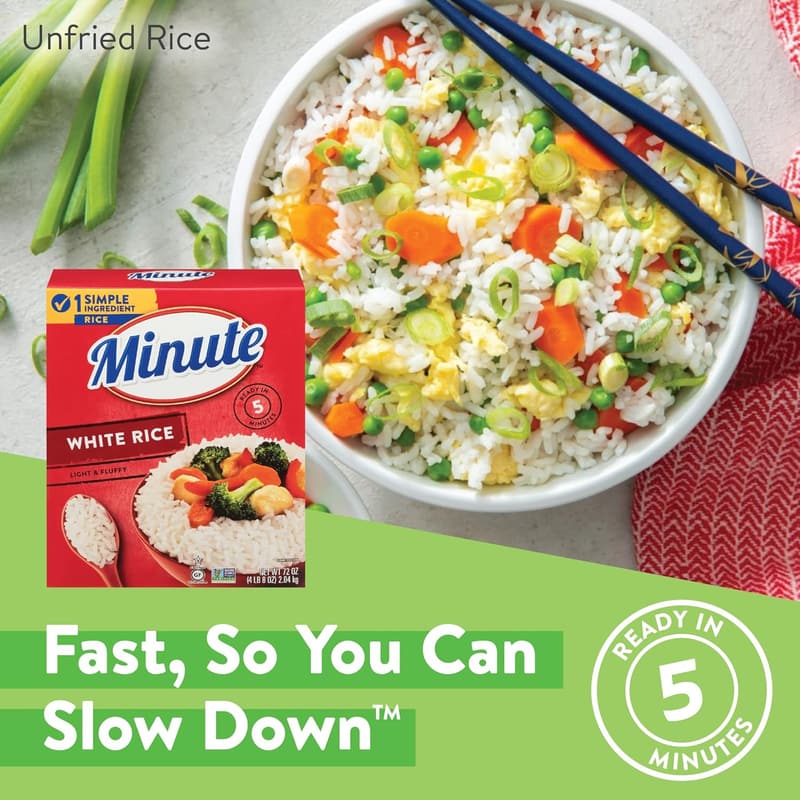 Instant White Rice, 72-Ounce Box for Quick Meals
