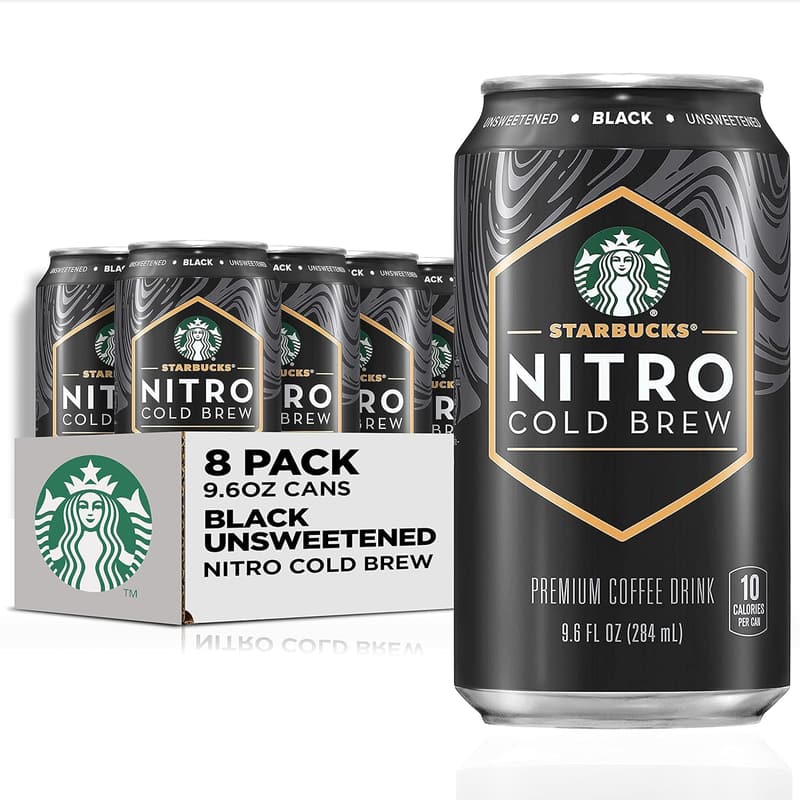 Starbucks Nitro Cold Brew Coffee, Unsweetened, 8-Pack